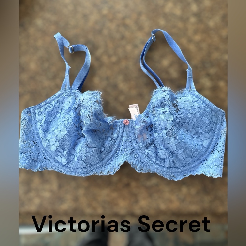 Victoria's Secret Light Blue Lace Bra